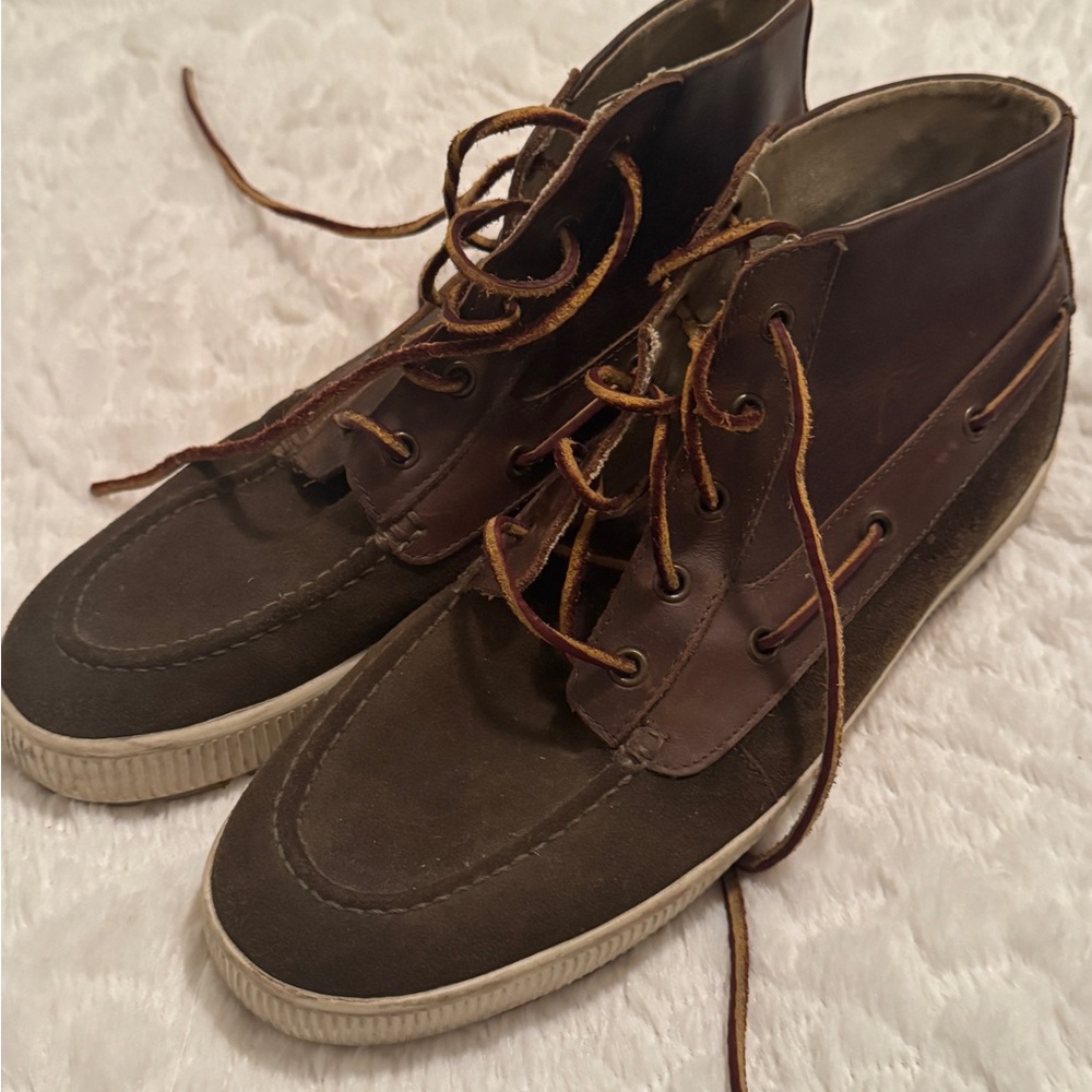 Polo Men’s Brown High Top Leather Boots. Size 10.5